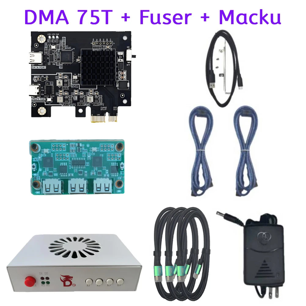 75T DMA Bundle - Dma Card 75t Board + 6Th Gen Fusion Device HDMI Fuser + Macku - DMA Kit Set