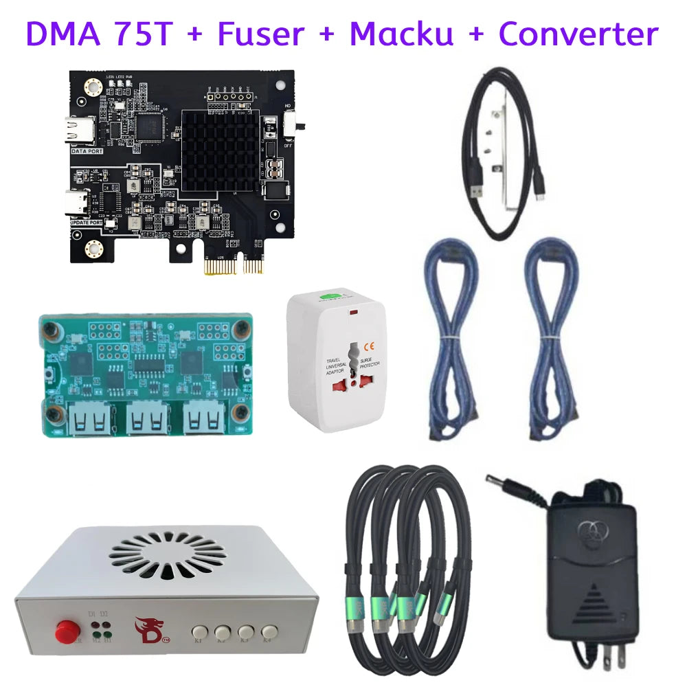 75T DMA Bundle - Dma Card 75t Board + 6Th Gen Fusion Device HDMI Fuser + Macku - DMA Kit Set